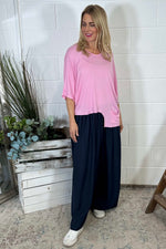 Kenzia Dip Side Top Pink Pink - Kenzia Dip Side Top Pink