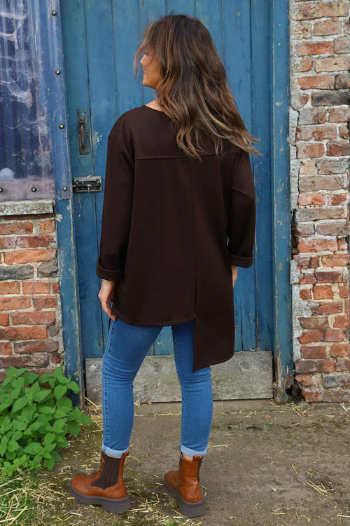 Glenda Asymmetrical Top Cocoa - Image 4