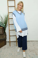 Jovita Fine Knit Tank Top Powder Blue Powder Blue - Jovita Fine Knit Tank Top Powder Blue