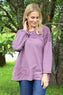 Louise Cord Patch Cotton Top Purple