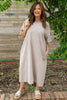 Fernanda Back Detail Linen Dress Mocha