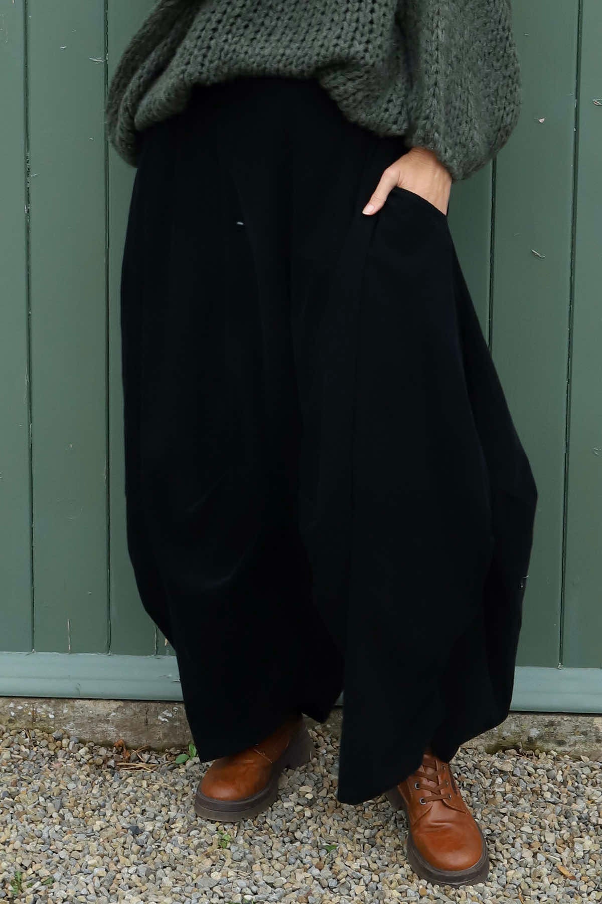 Babette Needlecord Trousers Black