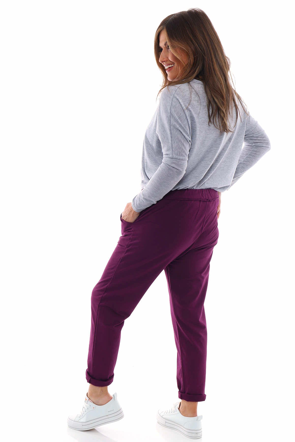 Didcot Jersey Pants Berry