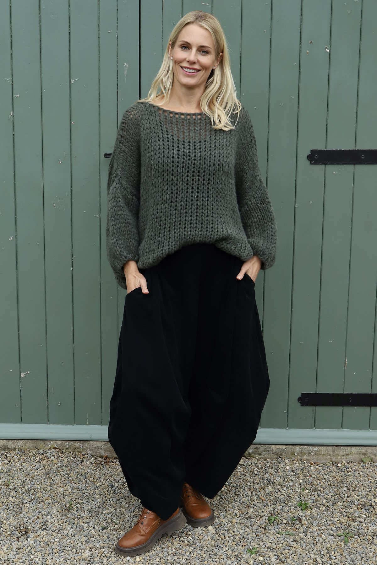 Babette Needlecord Trousers Black