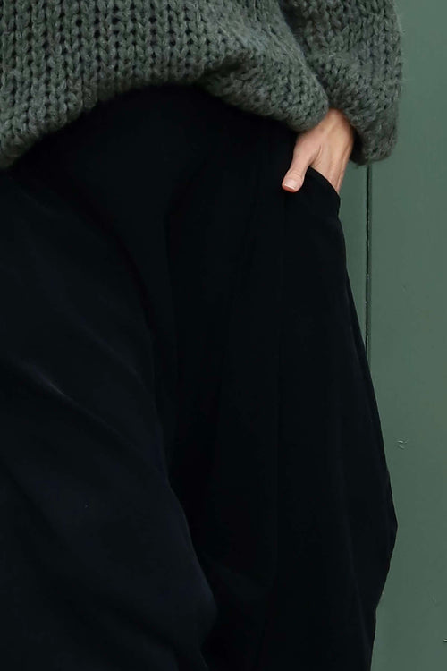 Babette Needlecord Trousers Black - Image 3