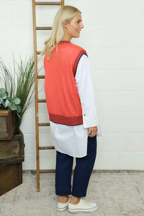 Jovita Fine Knit Tank Top Orange - Image 4