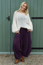 Babette Needlecord Trousers Purple Purple - Babette Needlecord Trousers Purple