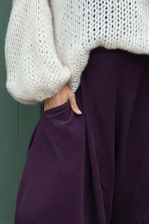 Babette Needlecord Trousers Purple - Image 3