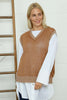 Jovita Fine Knit Tank Top Camel