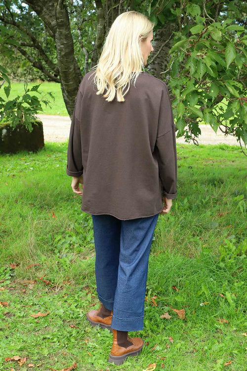 Louise Cord Patch Cotton Top Cocoa - Image 4