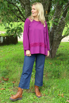 Liana Cord Band Cotton Top Berry