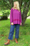 Liana Cord Band Cotton Top Berry