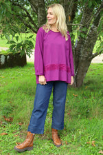 Liana Cord Band Cotton Top Berry Berry - Liana Cord Band Cotton Top Berry