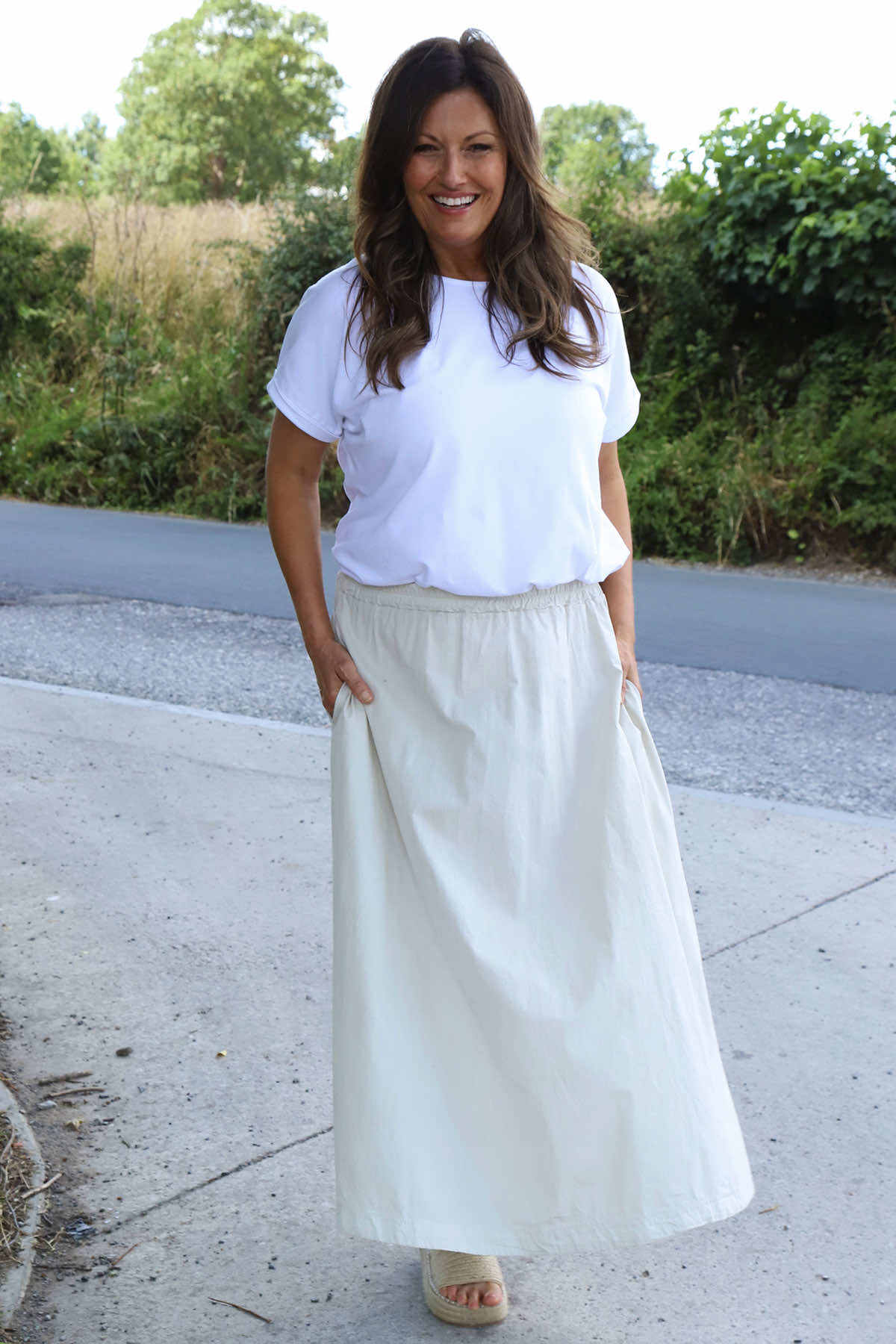 Mathilde Cotton Skirt Stone