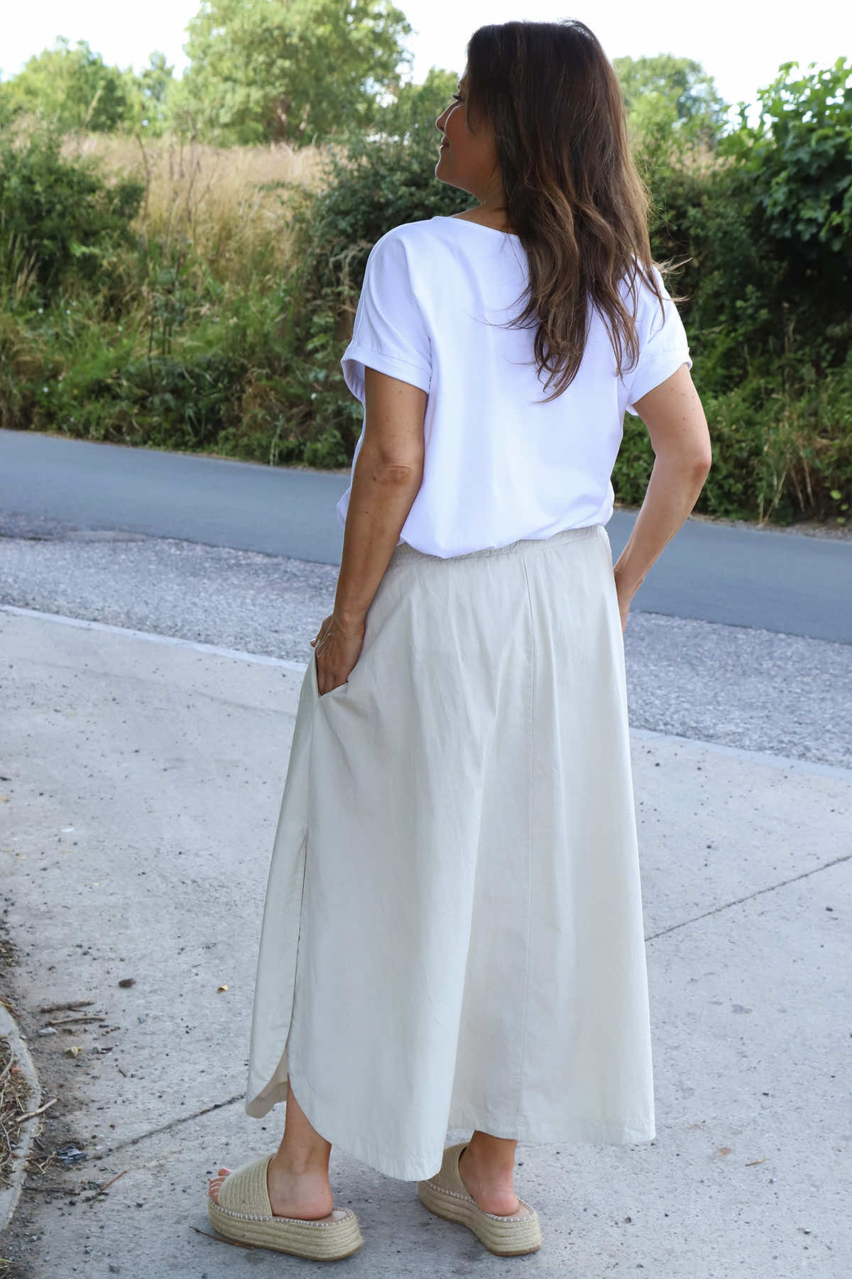 Mathilde Cotton Skirt Stone