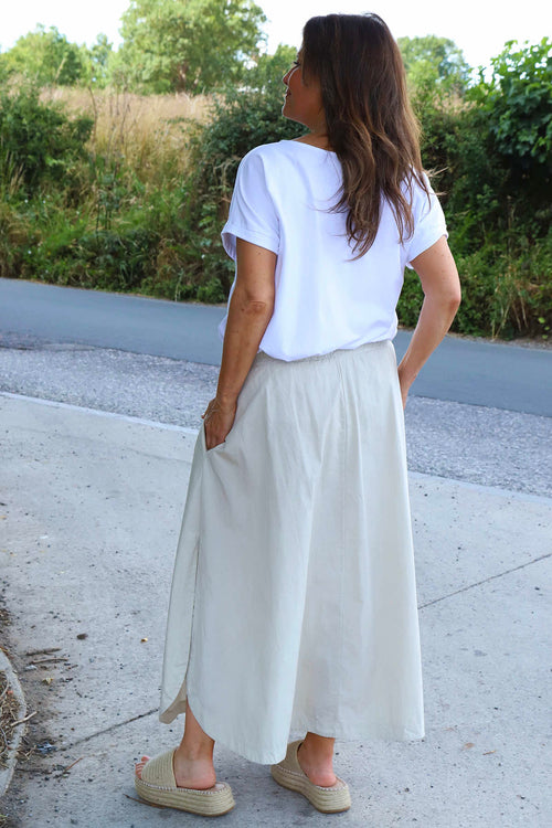 Mathilde Cotton Skirt Stone - Image 4