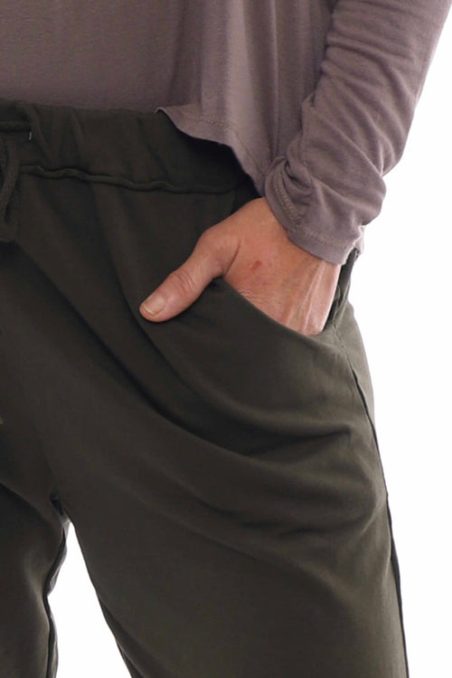 Didcot Jersey Pants Dark Khaki - Image 3