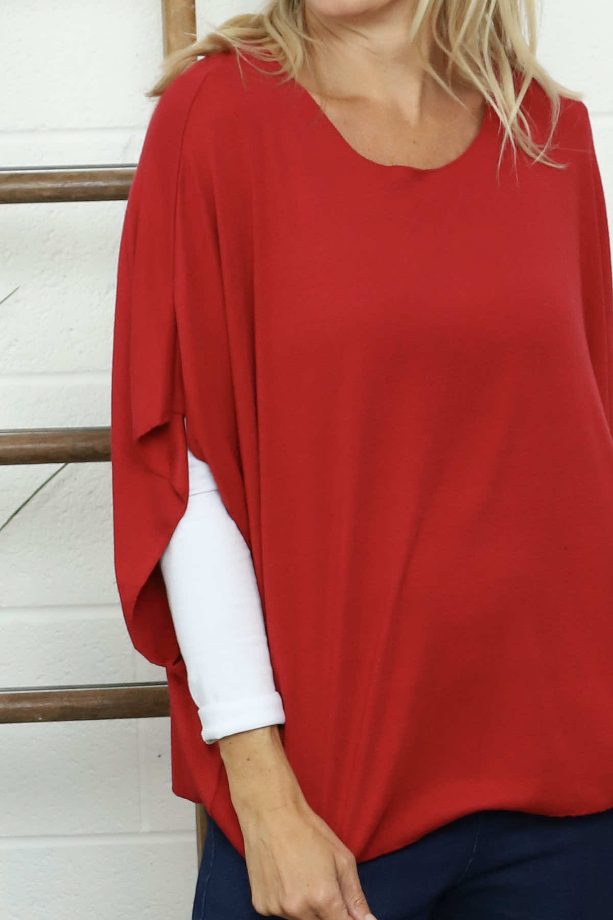 Ruthie Knitted Top Red