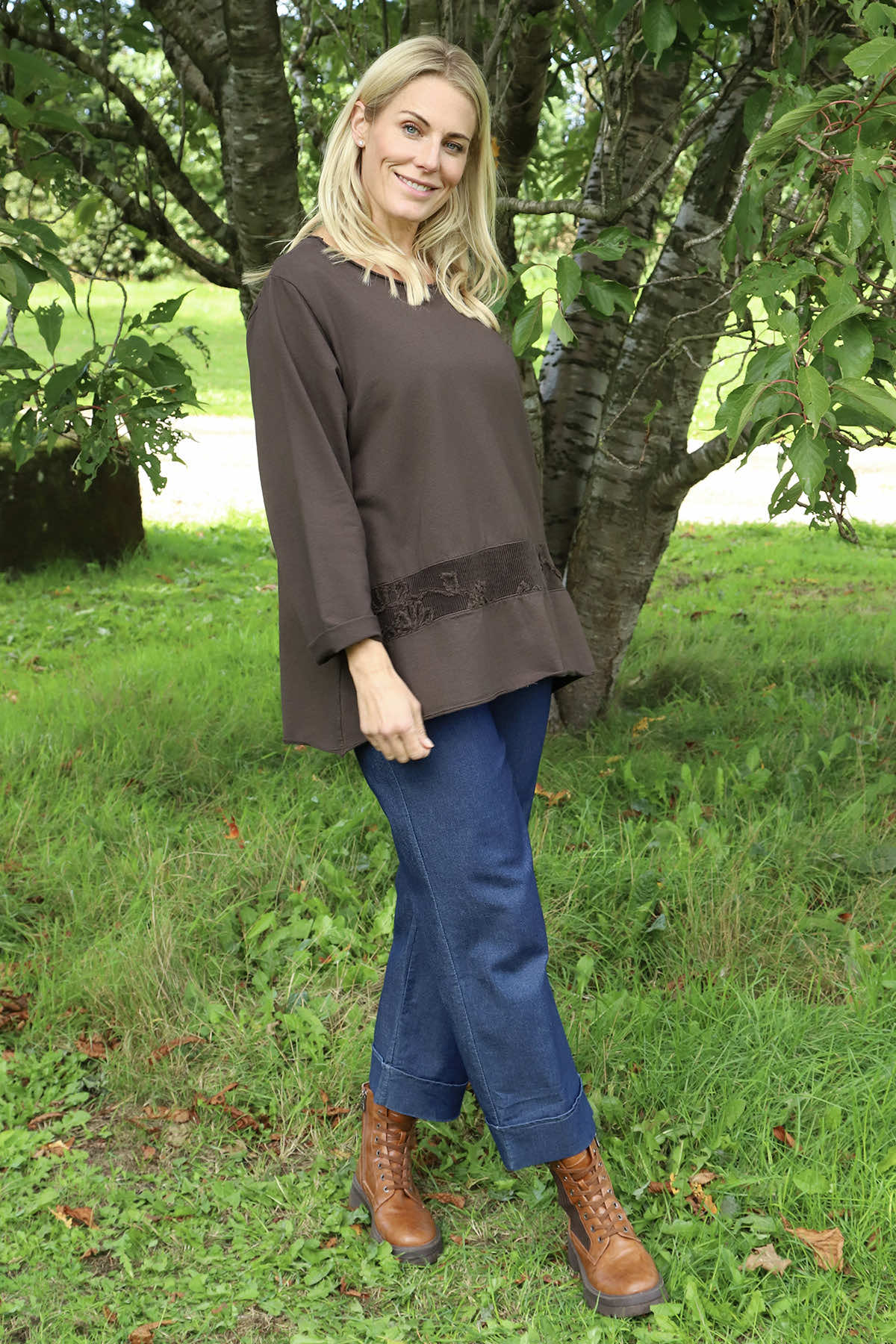 Liana Cord Band Cotton Top Cocoa