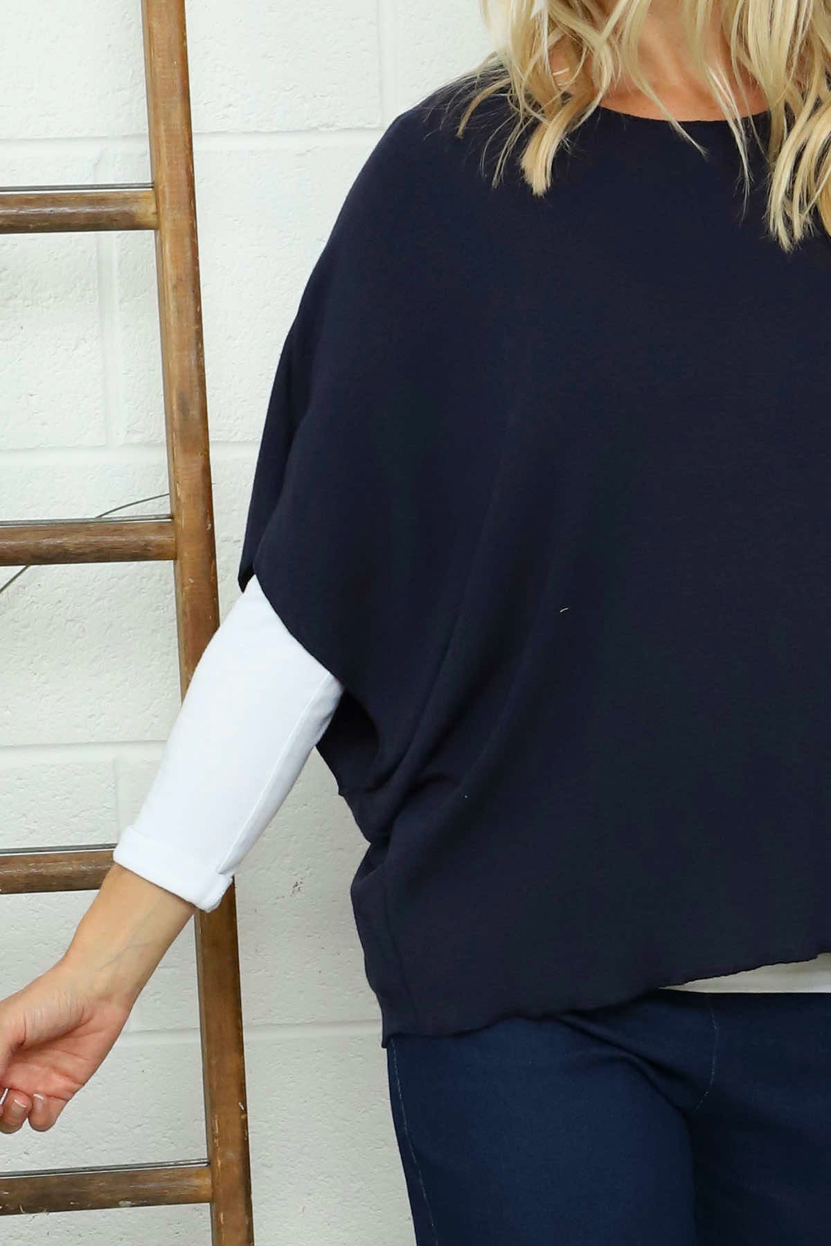 Ruthie Knitted Top Navy