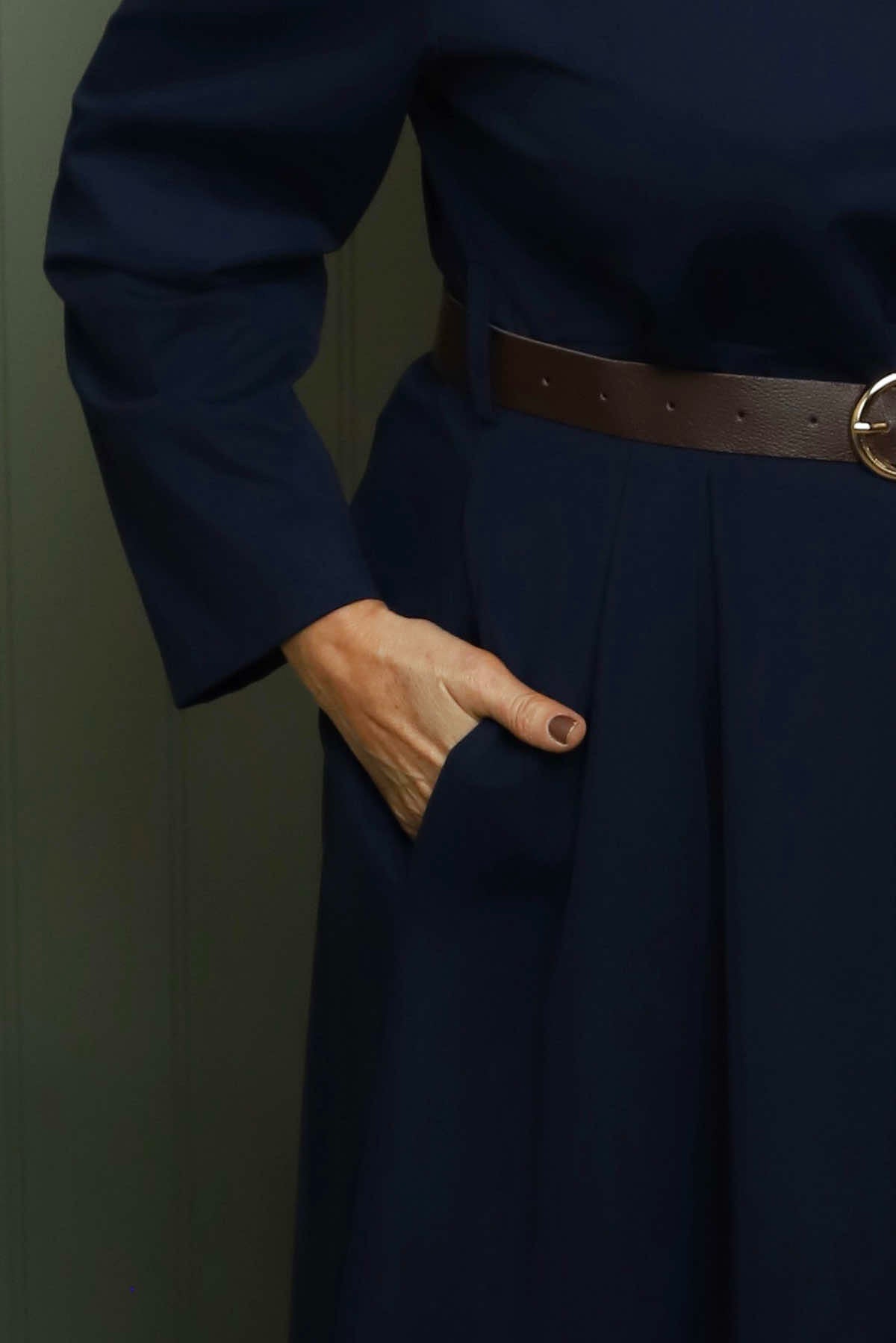 Eudora Belted Dress Navy