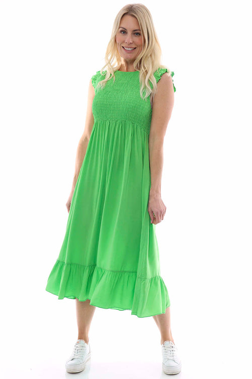 Juniper Plain Sleeveless Dress Green - Image 1