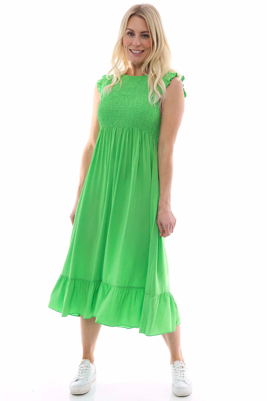 Juniper Plain Sleeveless Dress Green