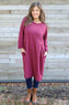 Annika Cotton Dress Wine