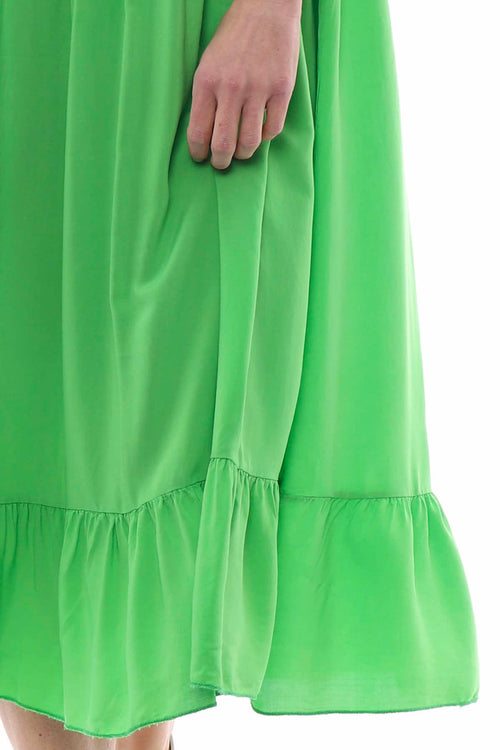 Juniper Plain Sleeveless Dress Green - Image 3