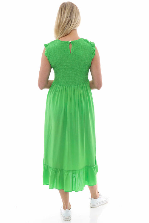 Juniper Plain Sleeveless Dress Green - Image 5