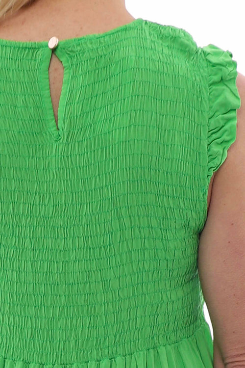 Juniper Plain Sleeveless Dress Green - Image 6