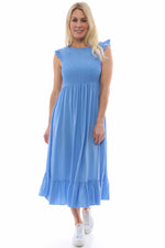 Juniper Plain Sleeveless Dress Powder Blue Powder Blue - Juniper Plain Sleeveless Dress Powder Blue