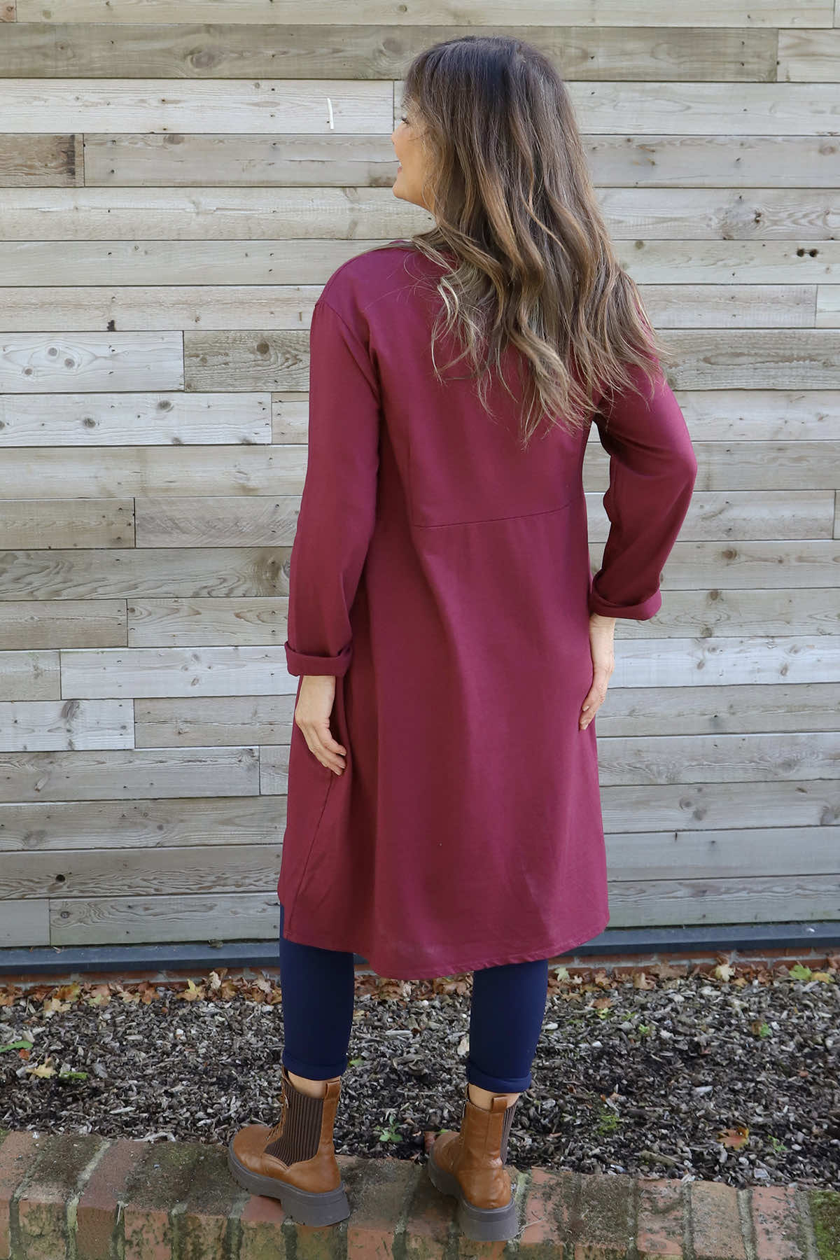 Annika Cotton Dress Wine