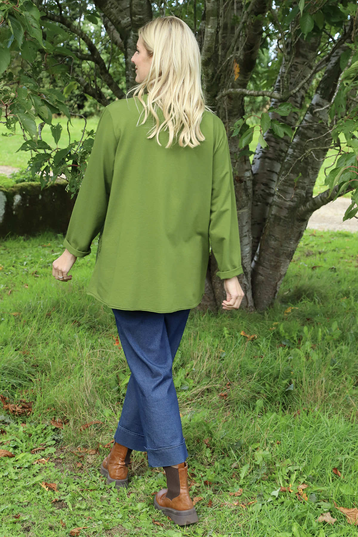 Liana Cord Band Cotton Top Olive