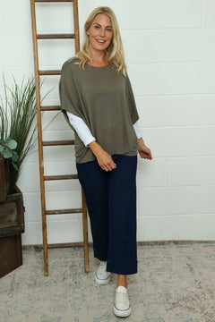 Ruthie Knitted Top Khaki