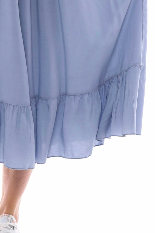 Juniper Plain Sleeveless Dress Blue Grey - Image 4