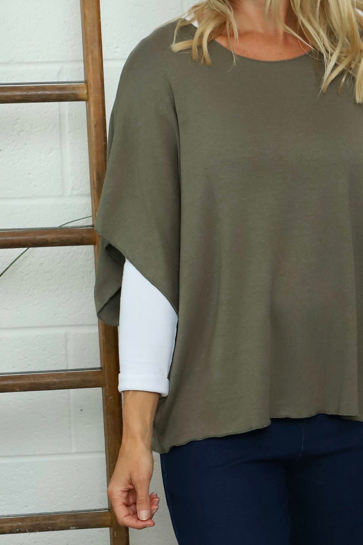 Ruthie Knitted Top Khaki