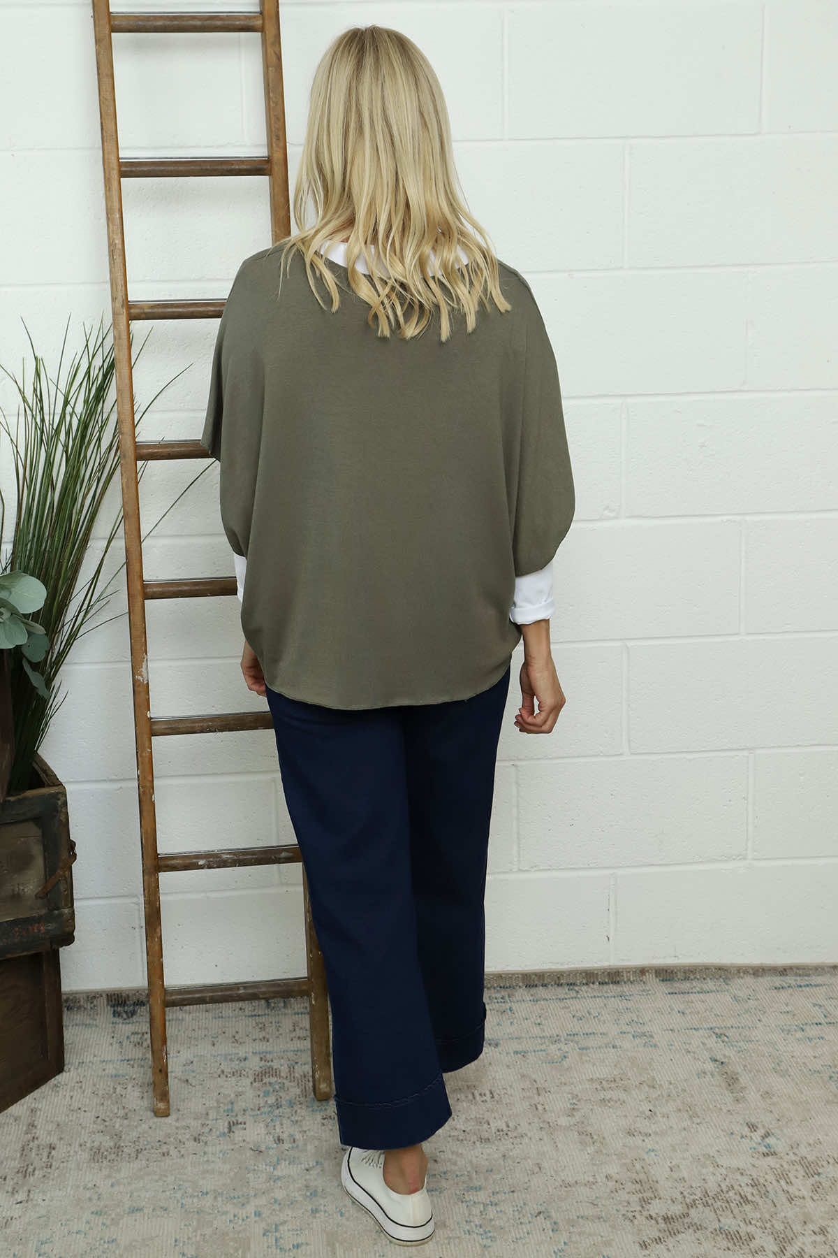 Ruthie Knitted Top Khaki