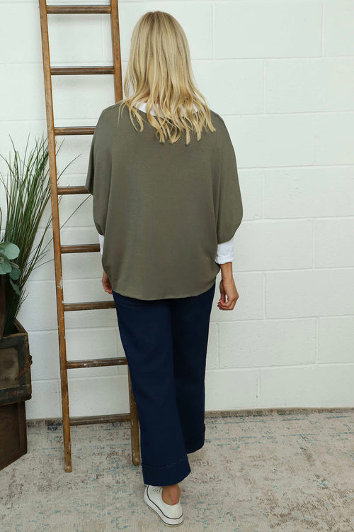 Ruthie Knitted Top Khaki - Image 4