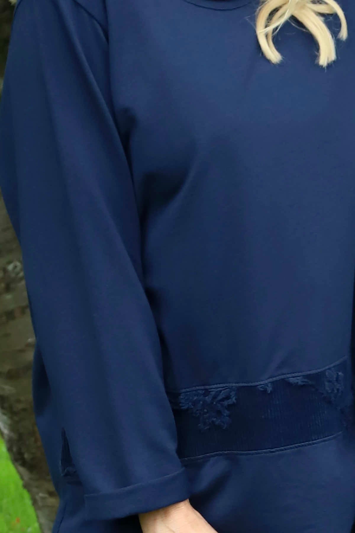 Liana Cord Band Cotton Top Navy