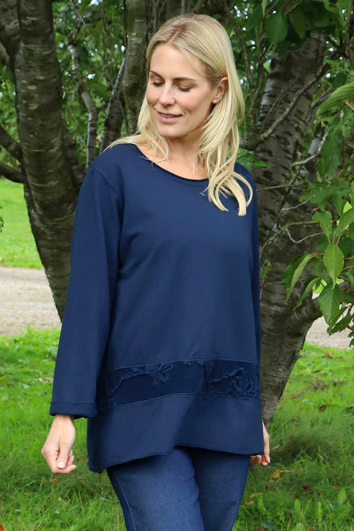 Liana Cord Band Cotton Top Navy - Image 2