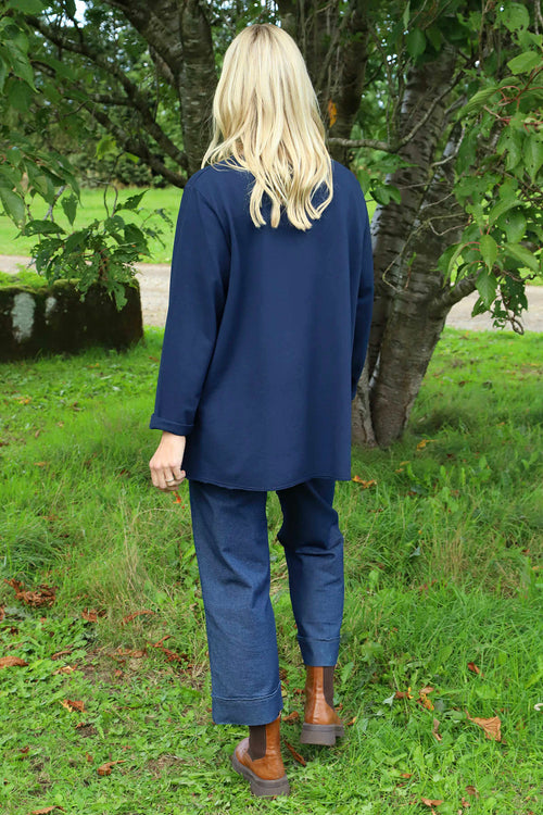 Liana Cord Band Cotton Top Navy - Image 4