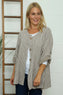 Carlota Stripe Linen Jacket Mocha
