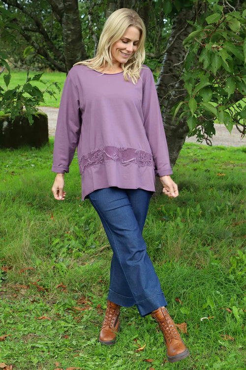 Liana Cord Band Cotton Top Purple - Image 3