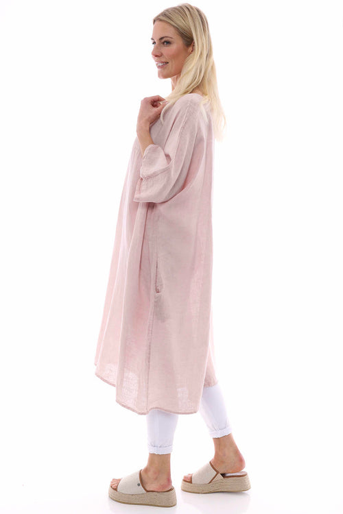Corabelle Linen Tunic Pink - Image 5