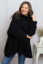 Luma Cowl Neck Jumper Black Black - Luma Cowl Neck Jumper Black