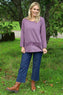 Liana Cord Band Cotton Top Purple
