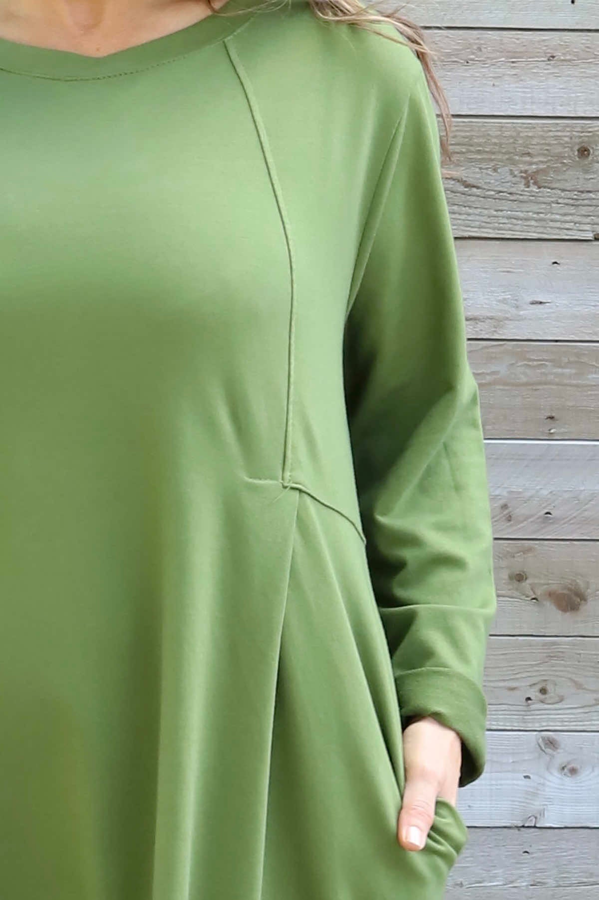 Annika Cotton Dress Olive