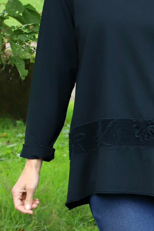 Liana Cord Band Cotton Top Black - Image 3