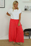 Jacqueline Wide Leg Trousers Hot Pink